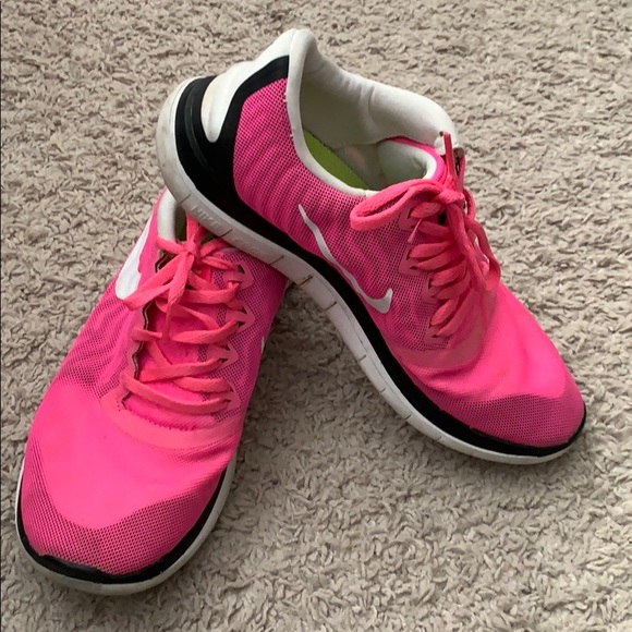 Nike Shoes - Bright pink nike running shoes